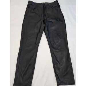 Abercrombie & Fitch Womens 12/31 High Rise Skinny Vegan Faux Leather Ankle Pants